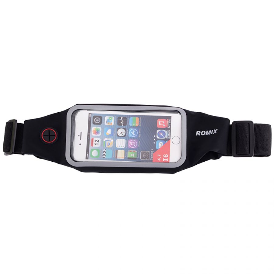 Waterproof Waist Bag For Mobile Phone And Sports - Black